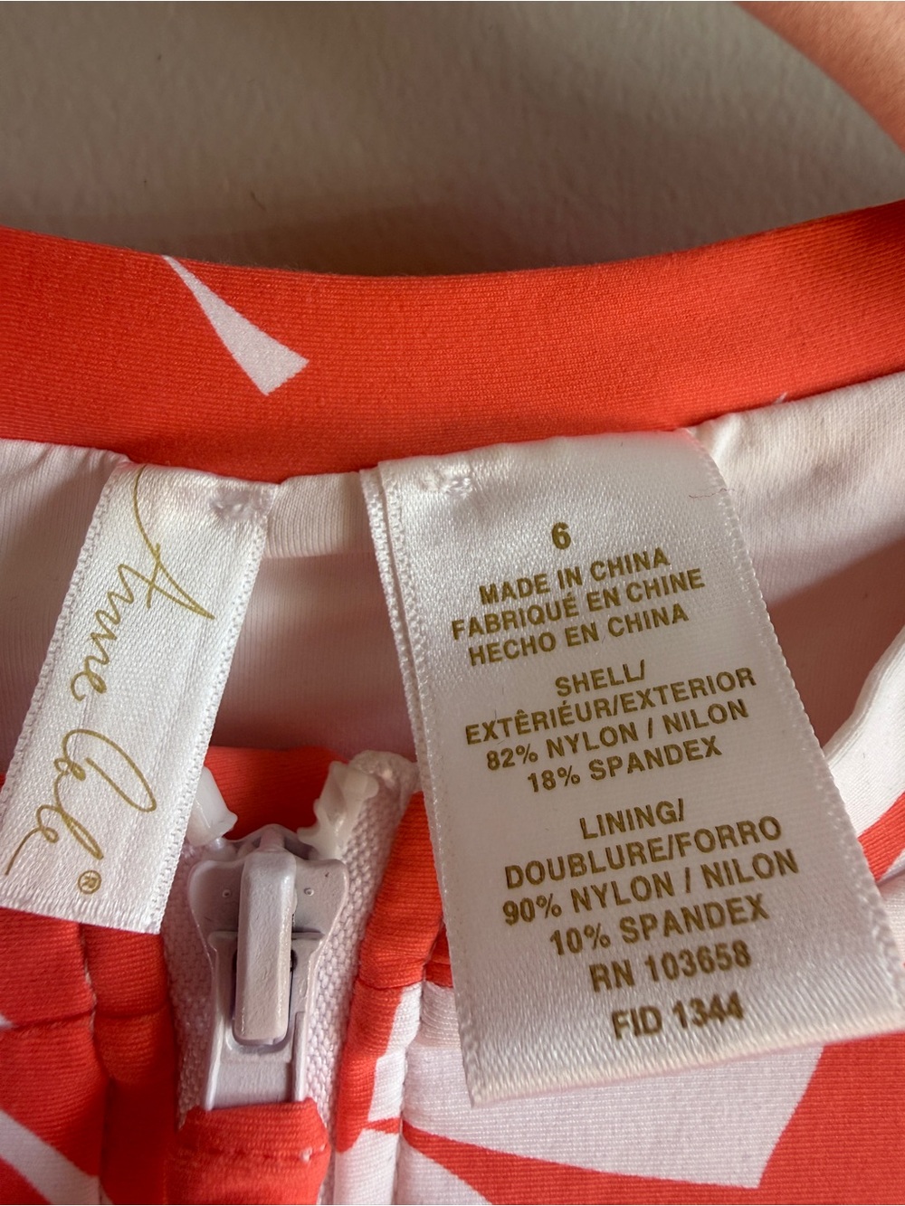 Tropical Anne Cole Coral Swimsuit Zip Front Ruffle Sleeves Size 6 - Never Worn - Picture 2 of 9